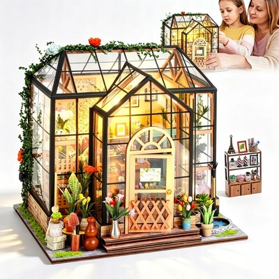 Robotime miniatura domečku Skleník – Zbozi.Blesk.cz