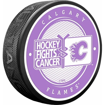 Mustang Puk Calgary Flames NHL Hockey Fights Cancer