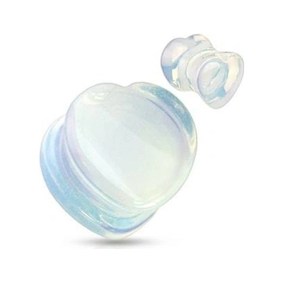 Šperky4U plug do ucha srdce opalit PL01188-16