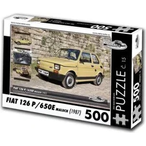 Retro cars - Puzzle Fiat 126 P/650E Maluch (1987) - 500 piese