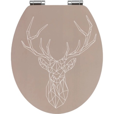 WENKO Седалка за тоалетна, изработена от бамбук и ПДЧ , 44 x 37, 5 cm Stag - Wenko (23775100)
