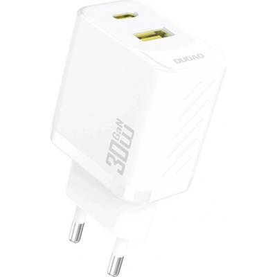 Dudao A27TEU мрежово зарядно устройство с USB+Type-C изход, 30 W, PD бързо зареждане, БЯЛО GP-190568 (GP-190568)