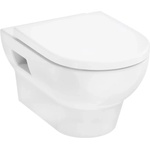 Hansgrohe Комплект окачена тоалетна чиния Hansgrohe GladeLake S AquaChannel Flush с нормално затварящ капак (60201450)