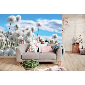 DIMEX ART Самозалепваща се флизелинова фототапета цъфтящи памук 375 x 250 см
