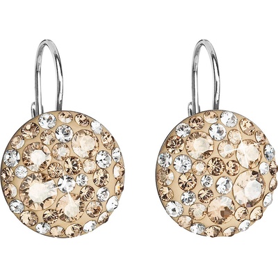 Pavona visací s ktystaly Swarovski zlaté kulaté 31176.5 gold