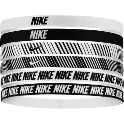 Nike Flex Classic Headbands 6PK PRINTED white/black/white Mix 26/27