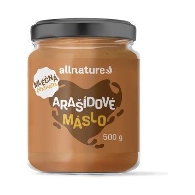 ALLNATURE Arašidové maslo s mliečnou čokoládou 500 g