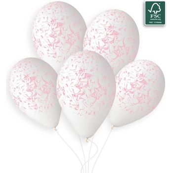 Image 1 of Gemar Балон - Мраморно розово 33 см