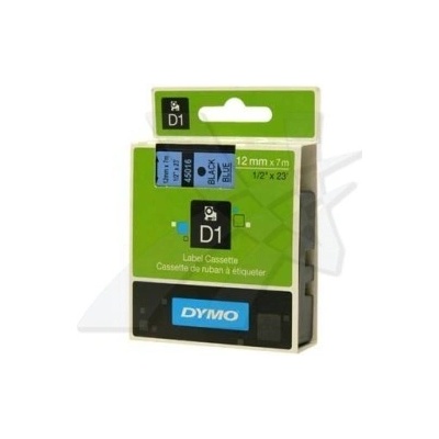 Originálna páska Dymo D1, 12mm, 45016, S0720560, čierna tlač/modrý podklad, 7m