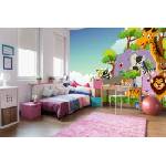 DIMEX ART Самозалепваща се флизелинова фототапета анимационно сафари 375 x 250 см