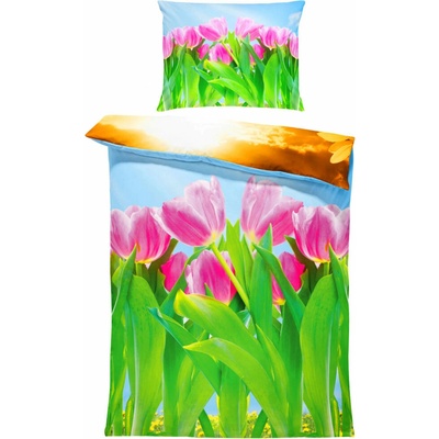 Impar Obliečky Ružové tulipány 140x200 70x90