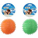 Duvo Plus TPR Hedgehog Ball - TRP плаваща топка таралеж , за кучета 12 см. оранжева / зелена
