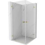 Mexen Lunar-B Duo сгъваема душ кабина 75 x 75 см, прозрачна, златиста - 832-075L-075P-50-00 (832-075L-075P-50-00)