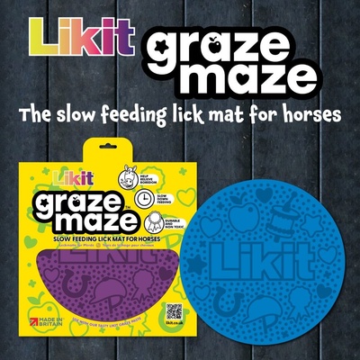 Likit Lízací podložka pro koně Graze Maze fialová