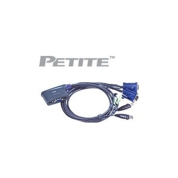 Aten CS-62Z-A7 2-Port PS/2 KVM Switch All-in-one design, 1,2m cables