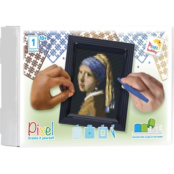 Pixelhobby Мозайка с рамка и пиксели Classic, Pixelhobby - Момичето с перлената обица (31502)
