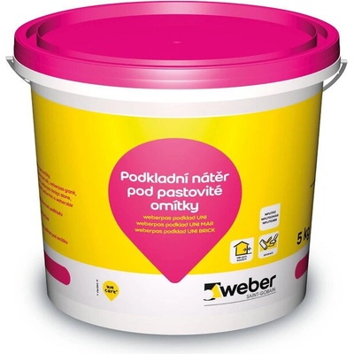 Nátěr podkladový weber pas Uni bílý – 5 kg