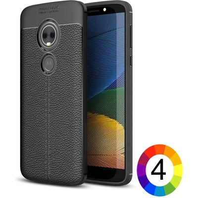 Motorola Moto E5 / G6 Play Удароустойчив Litchi Skin Калъф и Протектор