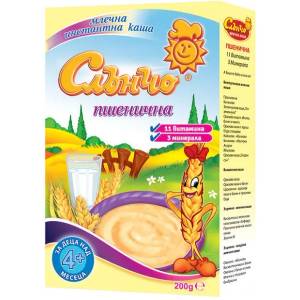 Слънчо Пшенично млечна каша Слънчо, 200 g (3800005000022) - ozone