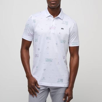 Travis Mathew TIKI MAPES PRINT white