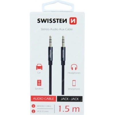 SWISSTEN TEXTILE audio kabel JACK - JACK 1.5m 73501101