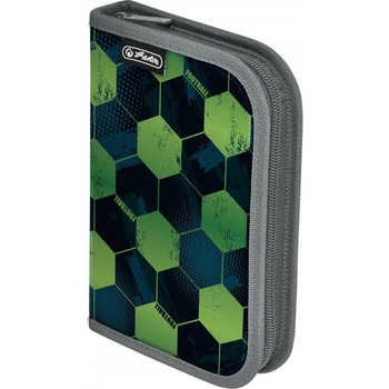 Herlitz Ученически несесер празен, 1 допълнително крило, момчета, Football - Herlitz