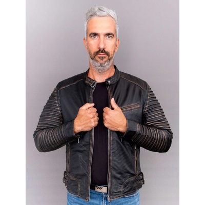 Max Original Leather pánska kožená bunda BOND-66 cognac Cognac