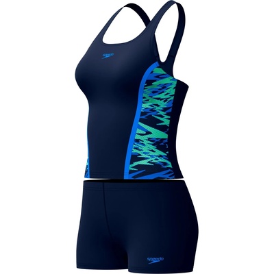 Speedo Дамски танкиен (бански) Speedo Women's Hyperboom Splice Tankini Set Tankini - Peacoat / Pale Clover - размер 50 (EU) (150-5717-0220)