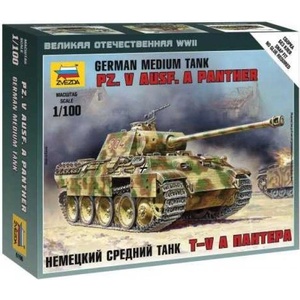 Zvezda Snap Kit резервоар 6196 - Pz. V Ausf. A Panther(1: 100)