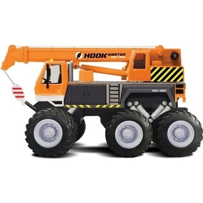 Maisto Builder Zone Quarry monsters jeřáb oranžový 1:32