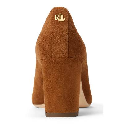 Велурени обувки с дебел ток Lauren Ralph Lauren Lanette Blkh (802967743002.200)