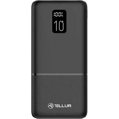 Външна батерия/power bank/ Tellur TLL158341, 10000mAh, черна, 2x USB-A, 2x USB-C, QC 3.0, 22.5W (TLL158341)