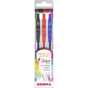 Zebra Sarasa Clip Gelpen 0, 7 Urban vibes Комплект от 3 гел химикалки 99433 (99433)