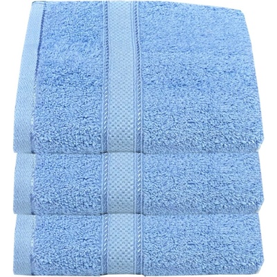 Numberoplus Froté osušky 70 x 140 cm Jednobarevný světle modrý