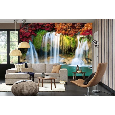 DIMEX ART Самозалепваща се флизелинова фототапета красив есенен водопад 375 x 250 см