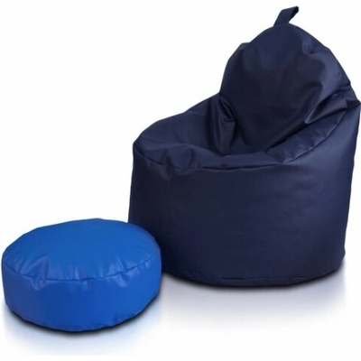 TiaHome Yoko ekokoža / polyester tmavo modrá