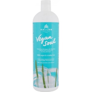 Kallos Cosmetics Vegan Soul Volumizing šampon pro zvětšení objemu jemných vlasů 1000 ml
