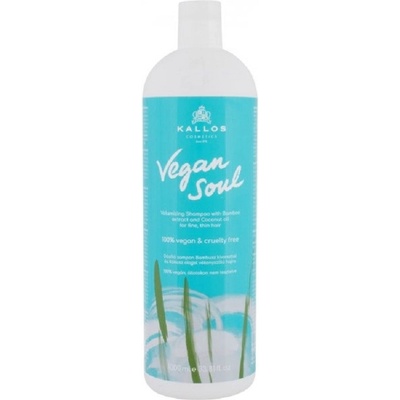 Kallos Cosmetics Vegan Soul Volumizing šampon pro zvětšení objemu jemných vlasů 1000 ml