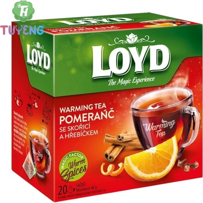 Loyd Warming Tea Pomeranč Skořice Hřebíček 20 x 2 g