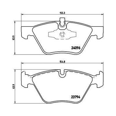 BREMBO Sada brzdových platničiek kotúčovej brzdy P06040
