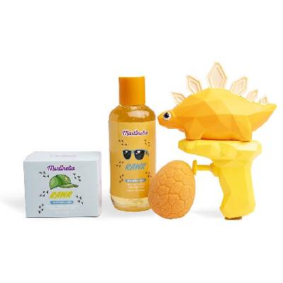 Детски козметичен за баня Martinelia - Dino, 4 части, жълт (MA85403)