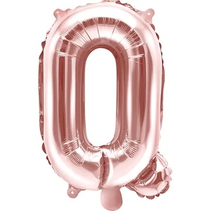 PartyDeco Балон от фолио Mini - Буква Q 35см розово златен