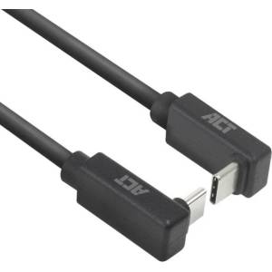 ACT Кабел USB-C - USB-C, 2м, 10Gbps 60W, ъглов нагоре/надолу (AC7478) - tehnik