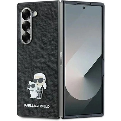 KARL LAGERFELD Saffiano Metal Pin Case за Samsung Galaxy Z Fold 6 - черен (3666339322571)