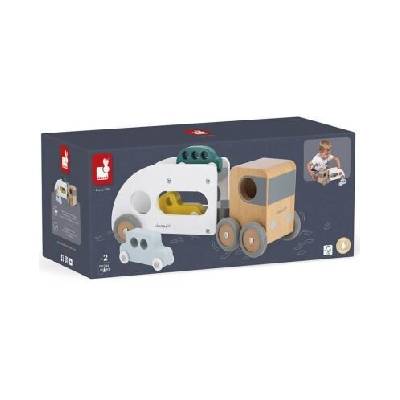 Игрален комплект - Автовоз с 3 коли Bolid - Janod
