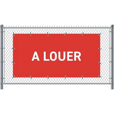 Jansen Display Standardní banner na plot 200 x 100 cm K pronájmu francouzština Červené, 2000 x 1000 mm
