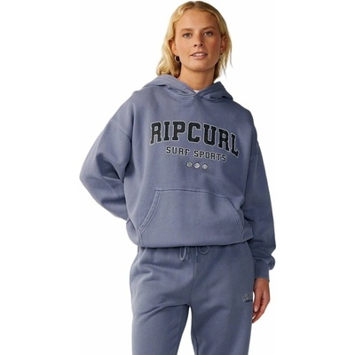 Rip Curl mikina VARSITY SPORTS O/S HOOD Blue Grey