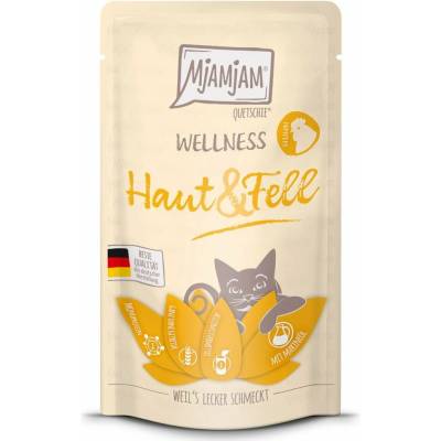 MjAMjAM Quetschie Wellness Kůže und Srst Kuře 12x125 g