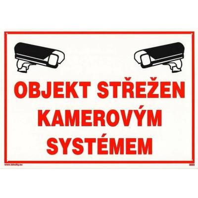 Tabulka A4 OBJEKT STŘEŽEN KAMEROVÝM SYSTÉMEM