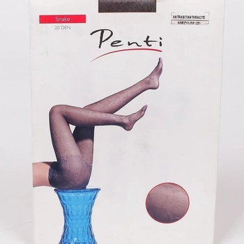 Image 1 of Дамски чорапогащник в цвят антрацит със змийски десен 20 den